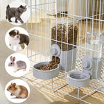 Automatic Gravity Rabbit Feeder & Water Dispenser Set – Self-Refilling Food and Water for Rabbits & Small Pets