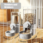 Automatic Gravity Rabbit Feeder & Water Dispenser Set – Self-Refilling Food and Water for Rabbits & Small Pets