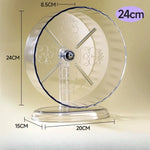 Silent Transparent Hamster Running Wheel – Quiet Exercise Wheel for Hamsters & Gerbils