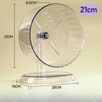 Silent Transparent Hamster Running Wheel – Quiet Exercise Wheel for Hamsters & Gerbils