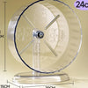 Silent Transparent Hamster Running Wheel – Quiet Exercise Wheel for Hamsters & Gerbils