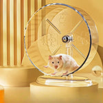 Silent Transparent Hamster Running Wheel – Quiet Exercise Wheel for Hamsters & Gerbils