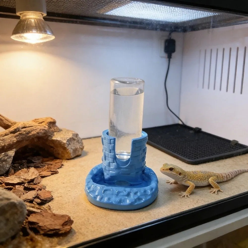 Automatic Reptile Water Dispenser with Removable Dish