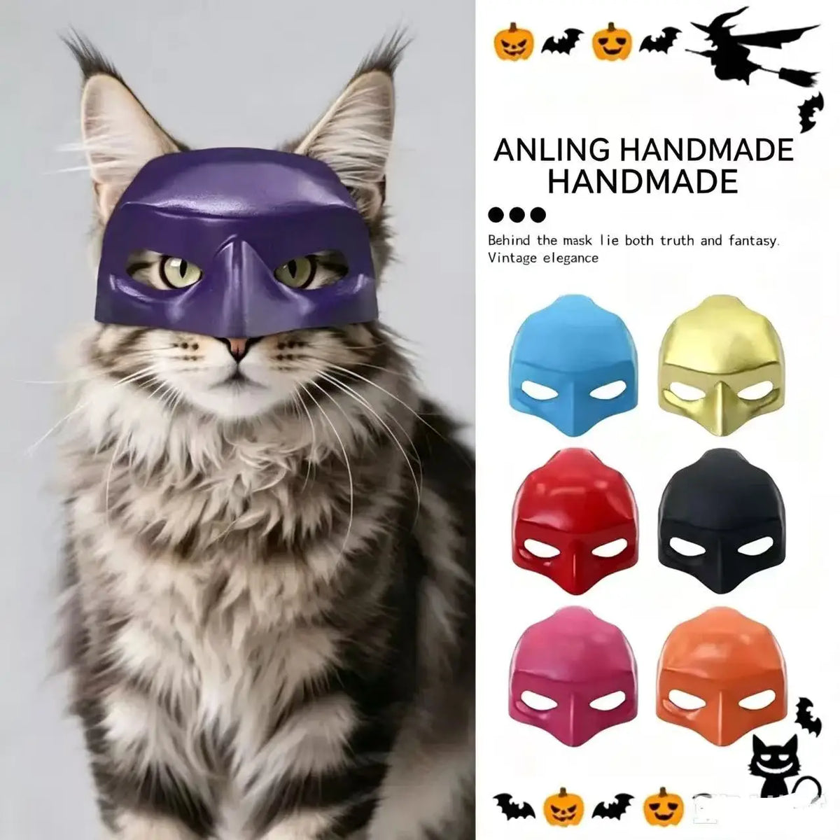 Superhero Costume Mask for Cats & Small Dogs