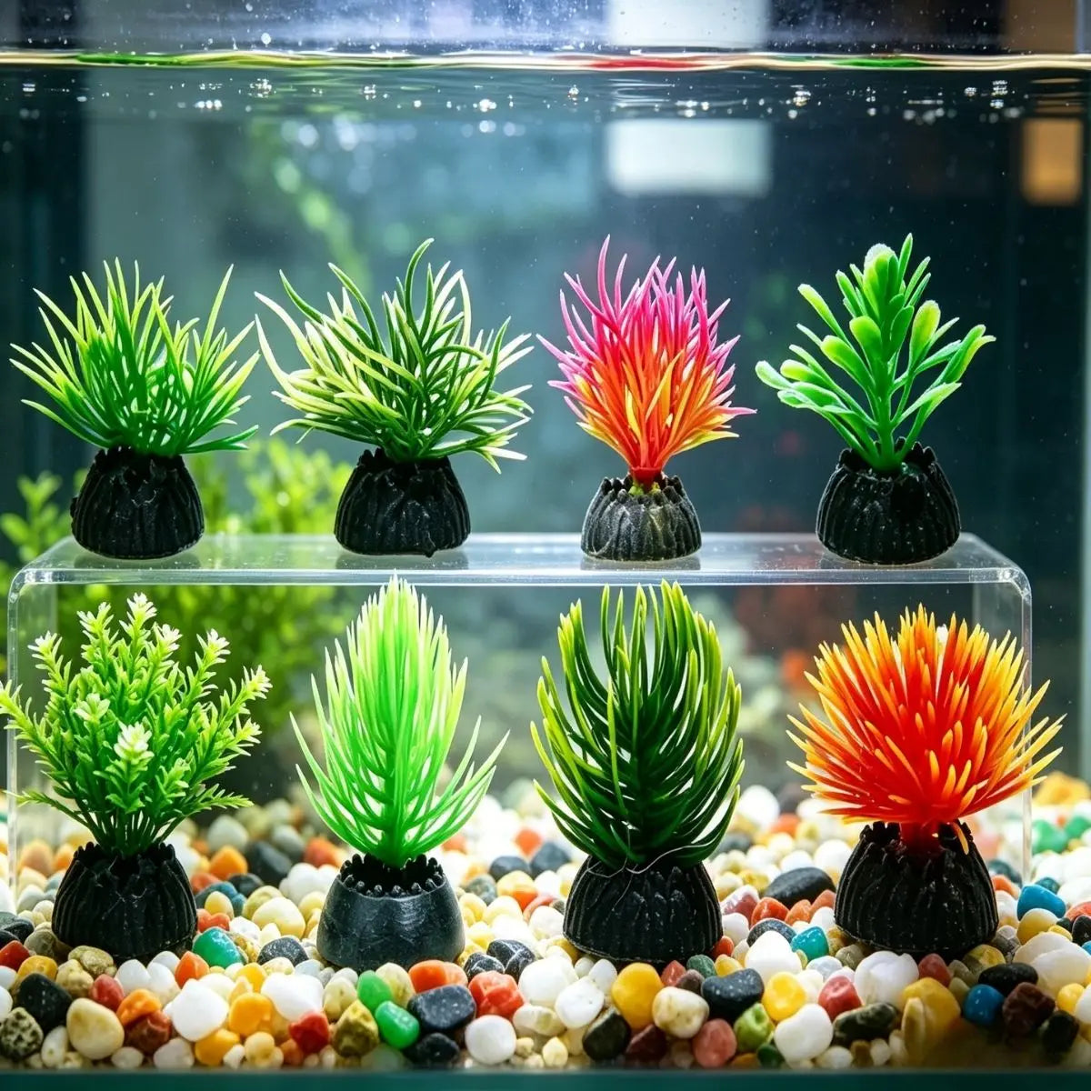 8-Piece Artificial Aquarium Plant Set