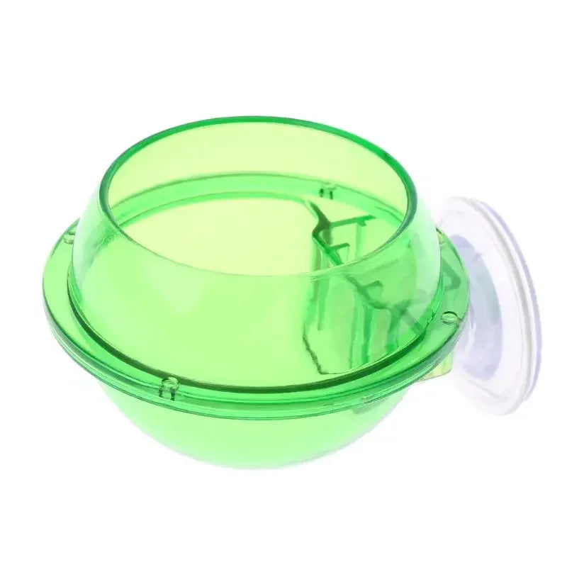 Suction-Cup Reptile Feeding Bowl – Transparent Green