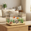 Transparent Desktop Fish Tank – Clear Mini Aquarium for Betta Fish, Shrimp & Home Décor