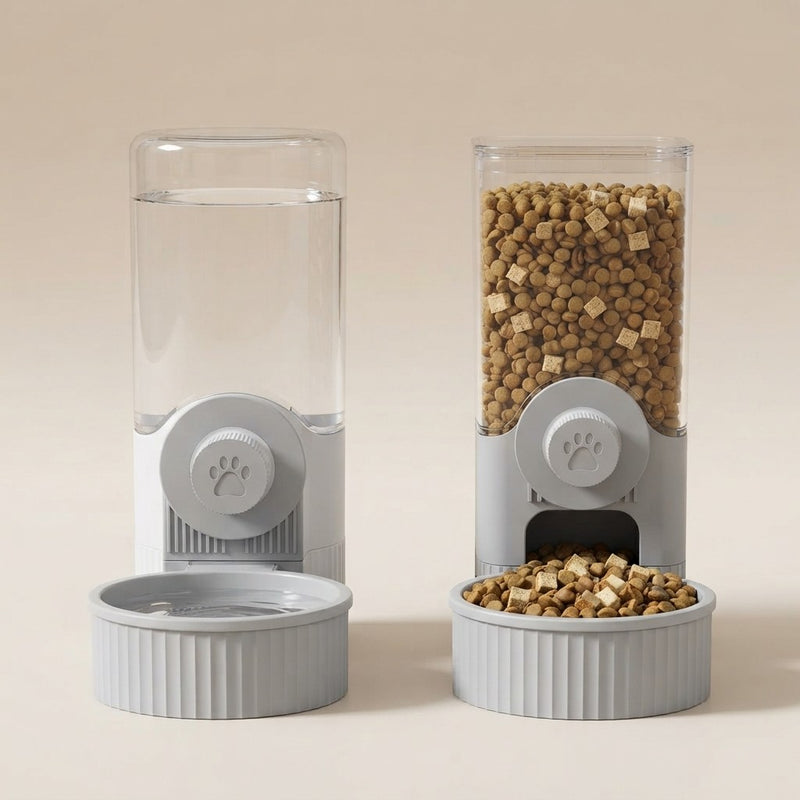 Automatic Gravity Rabbit Feeder & Water Dispenser Set – Self-Refilling Food and Water for Rabbits & Small Pets